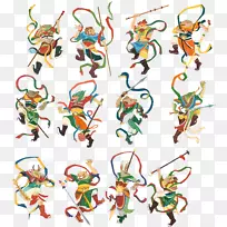 下载土坯插画剪贴画-十二神