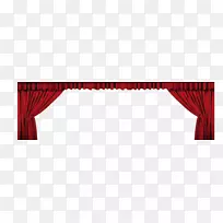 剧院窗帘和舞台窗帘、画框、字体-舞台红色窗帘