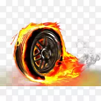 跑车轮胎火焰轮胎