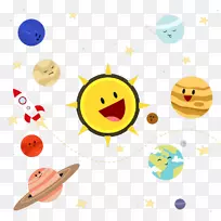 太阳系行星图-可爱的太阳系行星