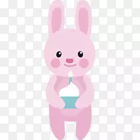 兔子复活节兔子插图-可爱小兔子