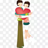 情人节，钻石魔芋，安卓壁纸-拥抱男人和女人