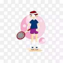 运动员网球