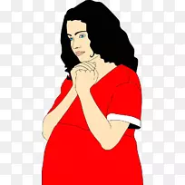 怀孕妇女剪影剪贴画-为妇女祈祷