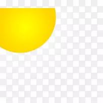 黄色壁纸-平面卡通太阳日出