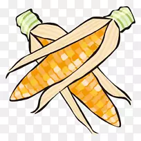 玉米上的玉米剪贴画-玉米