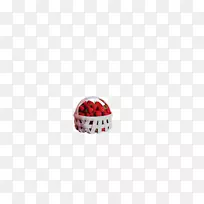 红色阿莫罗多图案-草莓篮