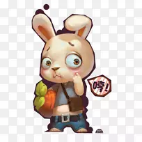 兔子复活节兔子插图-兔子