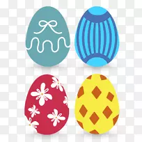 复活节彩蛋剪贴画-儿童风格彩蛋