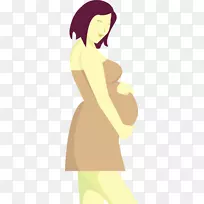 妇女u5b55u5987插图-手绘孕妇