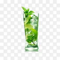 莫吉托鸡尾酒蒸馏饮料朗姆酒龙舌兰-冷绿茶