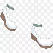 高跟鞋白色鞋手提包女式高跟鞋