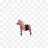 马匹设计师平面设计-创造性粉红石马。