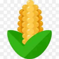 有机食品可伸缩图形图标-玉米