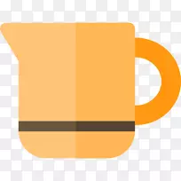 咖啡杯咖啡厅黄色字体-酒杯