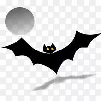 蝙蝠万圣节剪贴画-蝙蝠之夜