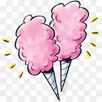 棉花糖果食品剪贴画卡通冰淇淋