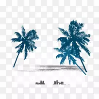 海报图案设计墙纸椰子树