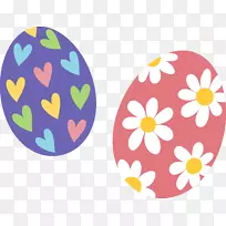 鸡复活节蛋标志卡通-复活节彩蛋