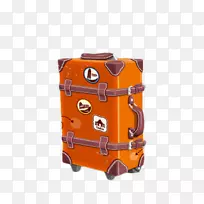 手提箱，行李-橙色复古行李