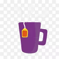茶杯咖啡茶杯漆紫色茶杯
