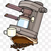 咖啡插图.咖啡机材料