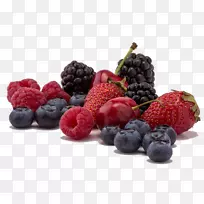 冰沙水果健康饮食浆果-蓝莓、覆盆子、草莓