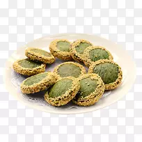 绿茶点心欧洲料理饼干-实物产品，绿茶派