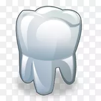 人类牙齿学标志-白牙