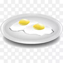 煎蛋早餐盘一盘煎蛋图片