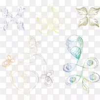 花瓣身穿珠宝图案-梦寐以求的五彩缤纷的花朵