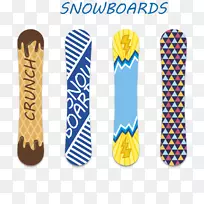 滑雪、滑雪板、冬季运动.彩色滑雪板