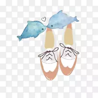 纸画海豚摄影插图.吻鱼元素