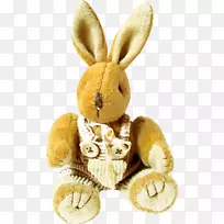 复活节兔子玩具兔子黄色兔子