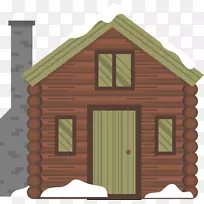 屋雪建筑-雪中的小屋