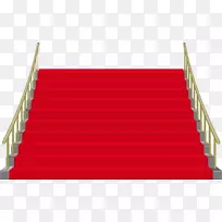 楼梯剪贴画.铺红地毯的楼梯