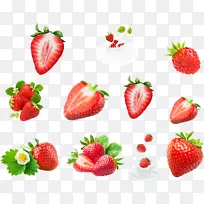 草莓味牛奶图标-草莓果