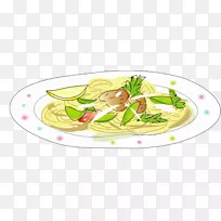 菜盘卡通蔬菜插图.插图烹饪