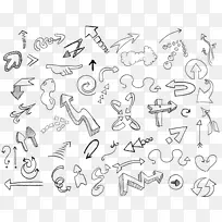 绘制涂鸦素描.箭头素描