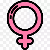 性别符号女性可伸缩图形.镜像