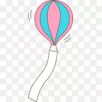 气球卡通-卡通热气球旗帜