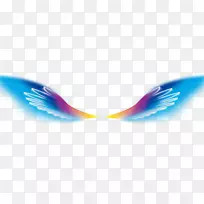 品牌标识电脑网络壁纸-蓝色翅膀