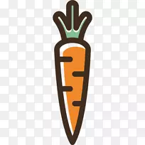 素食-胡萝卜食品图标-胡萝卜