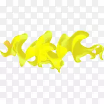 黄色抽象飞溅-抽象的黄色水滴