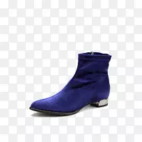 靴子绒面鞋-意大利进口紫色涤纶低靴童鞋