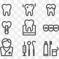 牙科图标-简单牙科健康图标