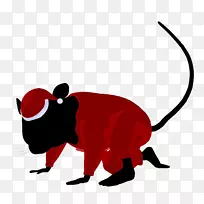 电脑鼠标圣诞老人圣诞插画-圣诞鼠标
