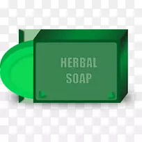 香皂配药机药草夹艺术.绿色洗衣皂