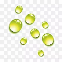 绿滴三维计算机图形三维绿色水滴