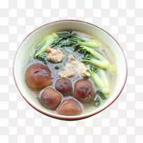 面条汤水珠中餐菜谱鲜蘑菇卷心菜汤